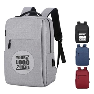 Custom Logo Waterproof Office School Laptop Backpack | https://www.bestnamebadges.com