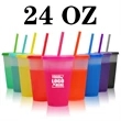 Custom 17oz 24 oz Reusable Color Changing Stadium Cup | https://www.bestnamebadges.com
