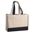 12 Oz. Cotton Canvas Tote Bag With Zipper Pocket | https://www.bestnamebadges.com
