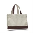 12 Oz. Cotton Canvas Tote Bag With Zipper Pocket | https://www.bestnamebadges.com