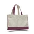 12 Oz. Cotton Canvas Tote Bag With Zipper Pocket | https://www.bestnamebadges.com