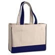 12 Oz. Cotton Canvas Tote Bag With Zipper Pocket | https://www.bestnamebadges.com