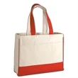 12 Oz. Cotton Canvas Tote Bag With Zipper Pocket | https://www.bestnamebadges.com