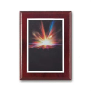 SpectraPrint™ Plaque - Mahogany White | https://www.bestnamebadges.com