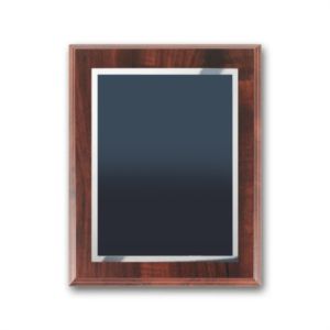 SpectraPrint™ Plaque - Walnut Silver | https://www.bestnamebadges.com