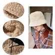 Winter Lambswool Plush Bucket Hat | https://www.bestnamebadges.com