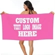 100% Cotton Velour Beach Towel - 30" X 60" | https://www.bestnamebadges.com