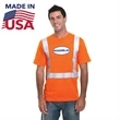 High Vis USA-Made 100% Polyester Class 2 Safety T-Shirt | https://www.bestnamebadges.com