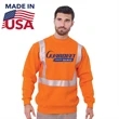 Class 2 USA-Made Pre-Shrunk Segmented Safety Sweatshirt | https://www.bestnamebadges.com