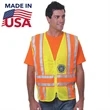 Class 2 USA Made Mesh Safety Zipper Vest with Pockets | https://www.bestnamebadges.com