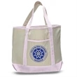 12 Oz. Large Cotton Canvas Zipper Deluxe Tote Bag | https://www.bestnamebadges.com
