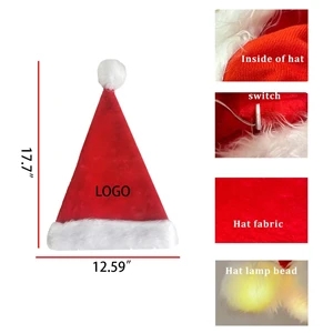 LED Plush Christmas Hat
