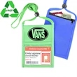 rPET Single Pocket Neck Wallet Event Pouch | https://www.bestnamebadges.com