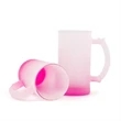 Frosted Mug Color-changing Gradient Cup Bottle With Handle | https://www.bestnamebadges.com