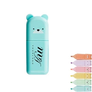 Highlight  Mini Marker Pens Animal Shape Cute Chisel Tip