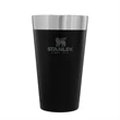 16oz The Stacking Beer Pint Matte Black | https://www.bestnamebadges.com