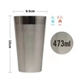 16oz The Stacking Beer Pint Matte Black | https://www.bestnamebadges.com