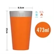 16oz The Stacking Beer Pint Matte Black | https://www.bestnamebadges.com