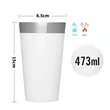 16oz The Stacking Beer Pint Matte Black | https://www.bestnamebadges.com