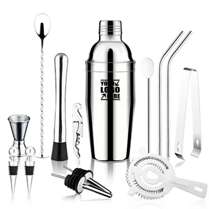 25 Oz Stainless Steel Cocktail Shaker Set 16 Pcs | https://www.bestnamebadges.com