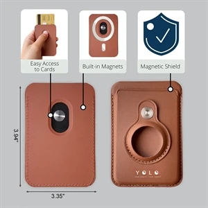 MOQ 50 Retro Leather Magnetic Smart Phone Wallet Card Holder