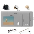 MOQ 60 Large Rectangle PU Leather Mousepad Desk Mat | https://www.bestnamebadges.com