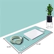 MOQ 60 Large Rectangle PU Leather Mousepad Desk Mat | https://www.bestnamebadges.com