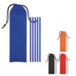 5-Pack On The Go Straws With Pouch | https://www.bestnamebadges.com