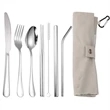 Portable 7 pcs Stainless Steel Cutlery Set | https://www.bestnamebadges.com