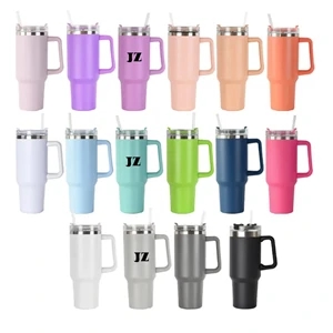 H 1.0 40 OZ Stailess Steel Tumber with Lid and Straw