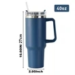 H 1.0 40 OZ Stailess Steel Tumber with Lid and Straw | https://www.bestnamebadges.com