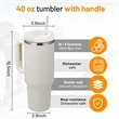 Fashion Classic 40 Oz Tumbler with Lid and Straw | https://www.bestnamebadges.com