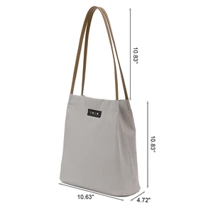 MOQ 50 Premium Herringbone Fabric Shopping Tote Bag