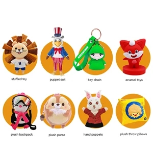 MOQ 50 Full Custom Short Plush Pet Doll