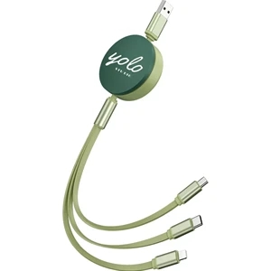 MOQ 50 Portable Telescopic 3-in-1 Data Cable