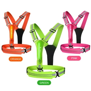 MOQ 50 Outdoor Reflective Vest W/ Mobile Phone Storage Bag