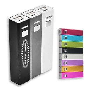 2600mAh Portable External Power Bank Battery Charger Metal | https://www.bestnamebadges.com