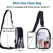 Stadium Approved Mini Stadium Approved Clear Sling Bag | https://www.bestnamebadges.com