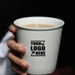 Paper Cup Shape Ceramic Coffee Cup | https://www.bestnamebadges.com