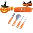 4pcs Professional Pumpkin Carving Tool Kit with Handbag | https://www.bestnamebadges.com