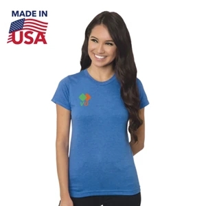 MADE IN USA Junior Fine Jersey Crew Tee | https://www.bestnamebadges.com