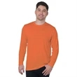 USA-Made 100% Poly Crew Performance Long Sleeve Tee | https://www.bestnamebadges.com