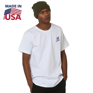 USA-Made 100% Pre-Shrunk Cotton Heavyweight Tee Shirt | https://www.bestnamebadges.com