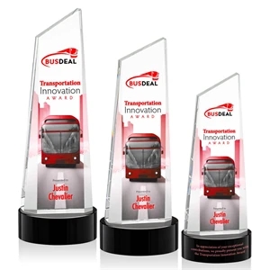 Belmont Tower VividPrint™ Award on Stanrich - Black | https://www.bestnamebadges.com