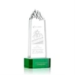 Himalayas Tower Award on Base - Green | https://www.bestnamebadges.com