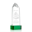 Himalayas Tower Award on Base - Green | https://www.bestnamebadges.com