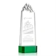 Himalayas Tower Award on Base - Green | https://www.bestnamebadges.com