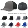 6 Panel Stretch Fit Trucker Cap | https://www.bestnamebadges.com