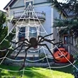 Halloween Triangular Huge Spider Web for Parties Haunted | https://www.bestnamebadges.com