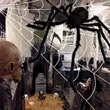 Halloween Triangular Huge Spider Web for Parties Haunted | https://www.bestnamebadges.com